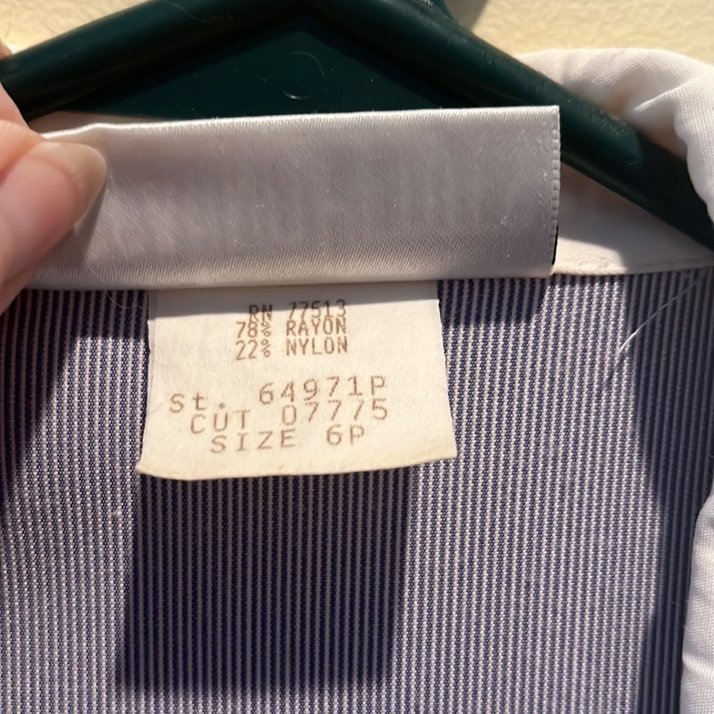 Piccalino Petites 🎉HP🎉Blue/white mini vertical  Striped Dress  Midi    Size 6P - Picture 11 of 13